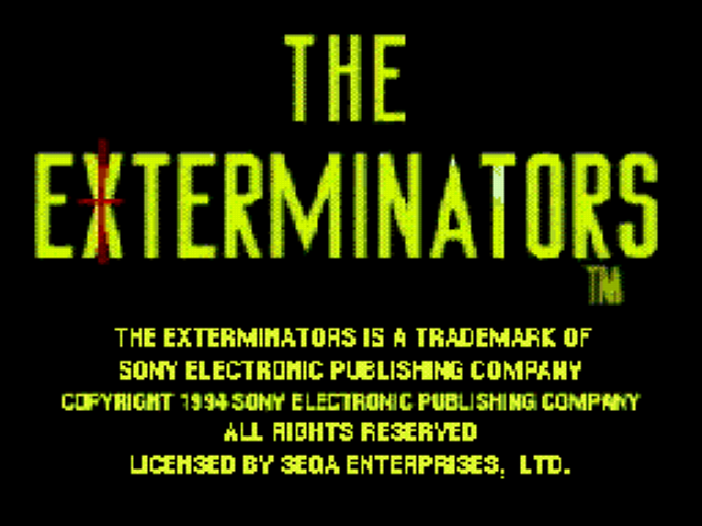The Exterminators Title Screen
